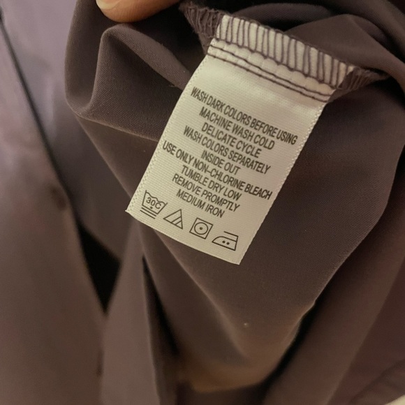 Purple Button Down Blouse 14PW - Picture 7 of 7